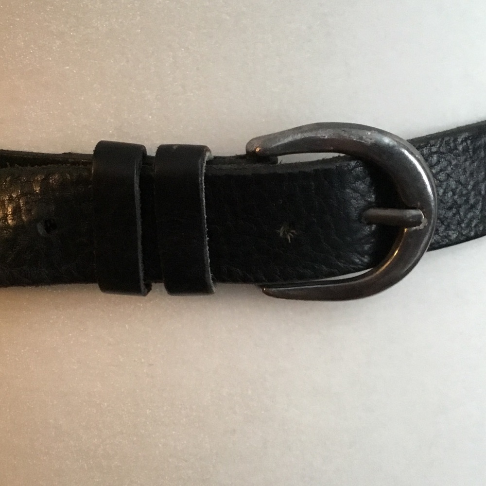 Classic Black Leather Belt - Picture 2 of 5